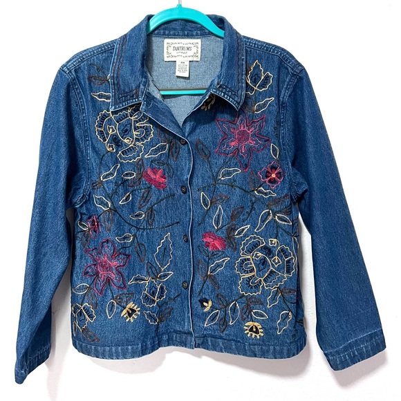 TANTRUMS embroidered vintage Jean Jacket MP - Picture 1 of 10